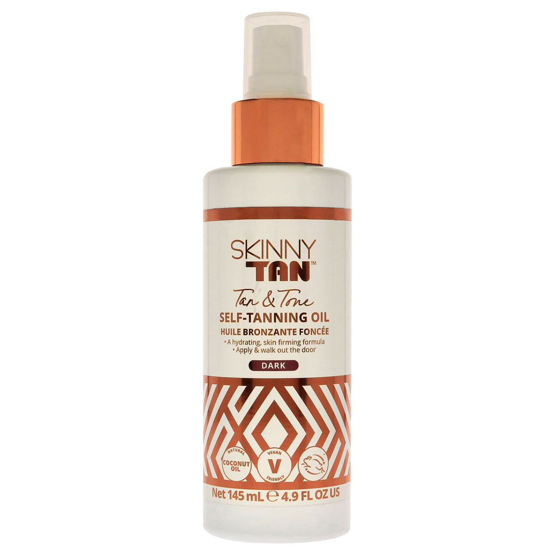 Tan and Tone Self-Tanning Oil - Dark by Skinny Tan for Women - 4.9 oz Oil