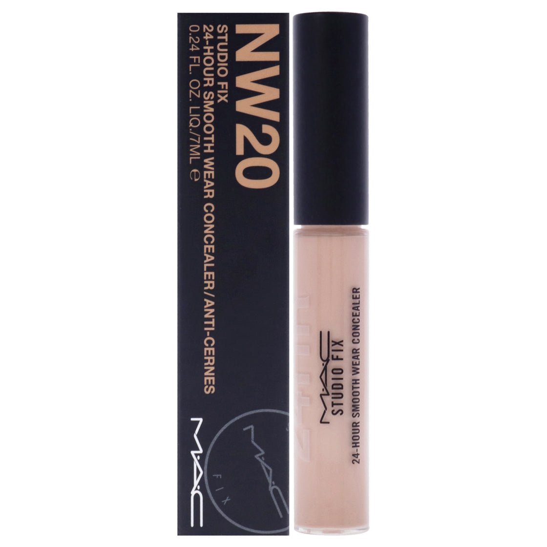 Studio Fix 24 Hour Smooth Wear Concealer - NW20 Rosy Beige with Rosy Undertone by MAC for Women - 0.23 oz Concealer