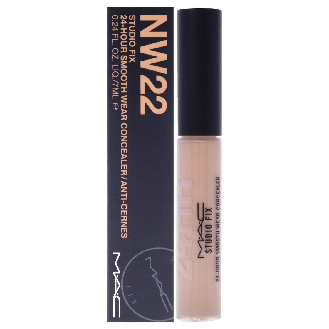 Studio Fix 24 Hour Smooth Wear Concealer - NW22 Neutral Beige with Neutral Undertone by MAC for Women - 0.23 oz Concealer