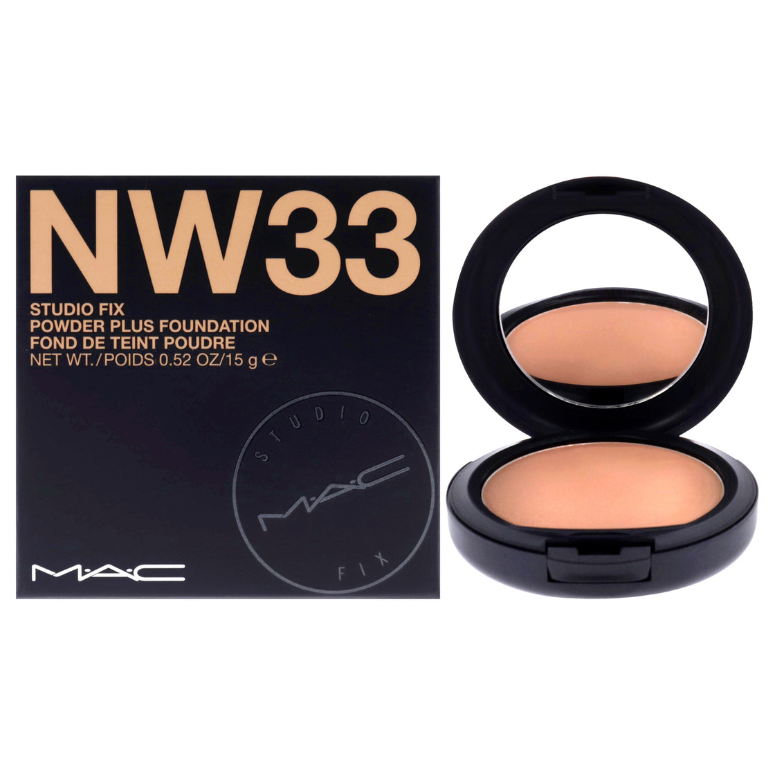 Studio Fix Powder Plus Foundation - NW33 Medium Beige by MAC for Women - 0.52 oz Foundation