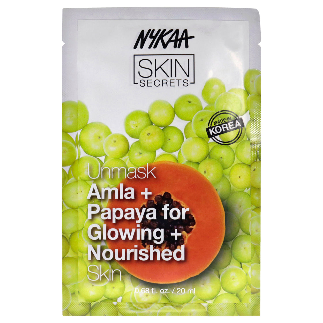 Skin Secrets Sheet Mask - Amla and Papaya by Nykaa Naturals for Women - 1 Pc Mask