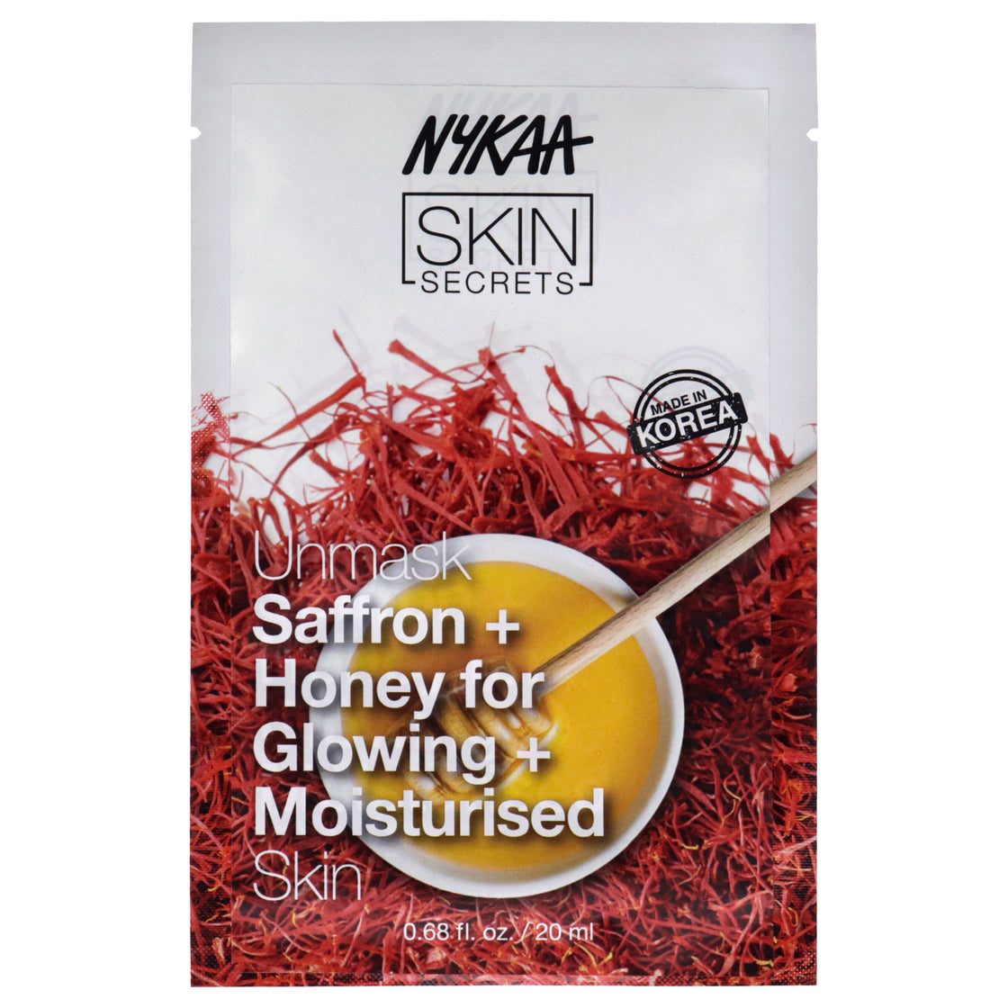 Skin Secrets Sheet Mask - Saffron and Honey by Nykaa Naturals for Women - 1 Pc Mask