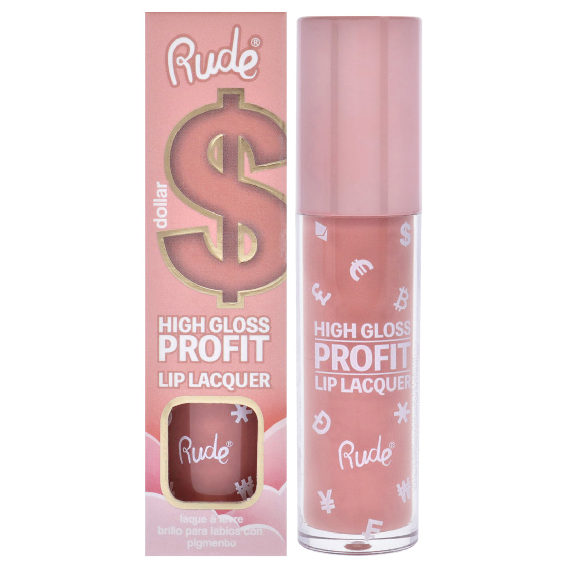 High Gloss Profit Lip Lacquer - Dollar by Rude Cosmetics for Women - 0.141 oz Lip Gloss