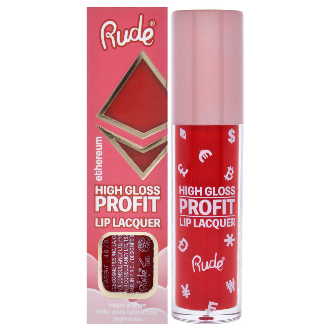 High Gloss Profit Lip Lacquer - Ethereum by Rude Cosmetics for Women - 0.141 oz Lip Gloss