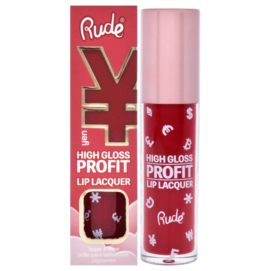 High Gloss Profit Lip Lacquer - Yen by Rude Cosmetics for Women - 0.141 oz Lip Gloss