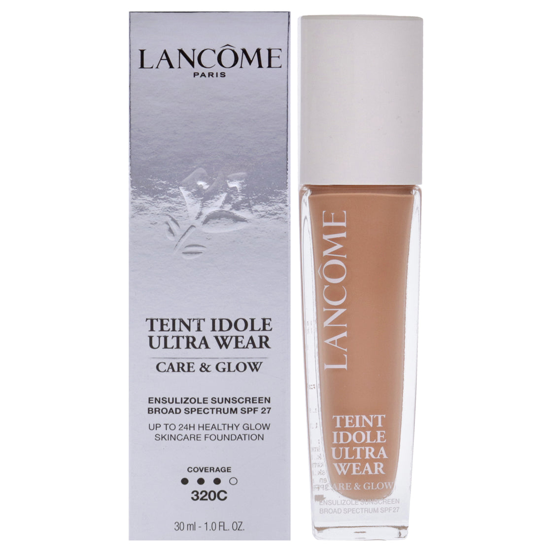 Teint Idol Ultra Wear Care and Glow SPF 27 - 320C Light medium With Cool Pink Undertones by Lancome for Women - 1 oz Foundation