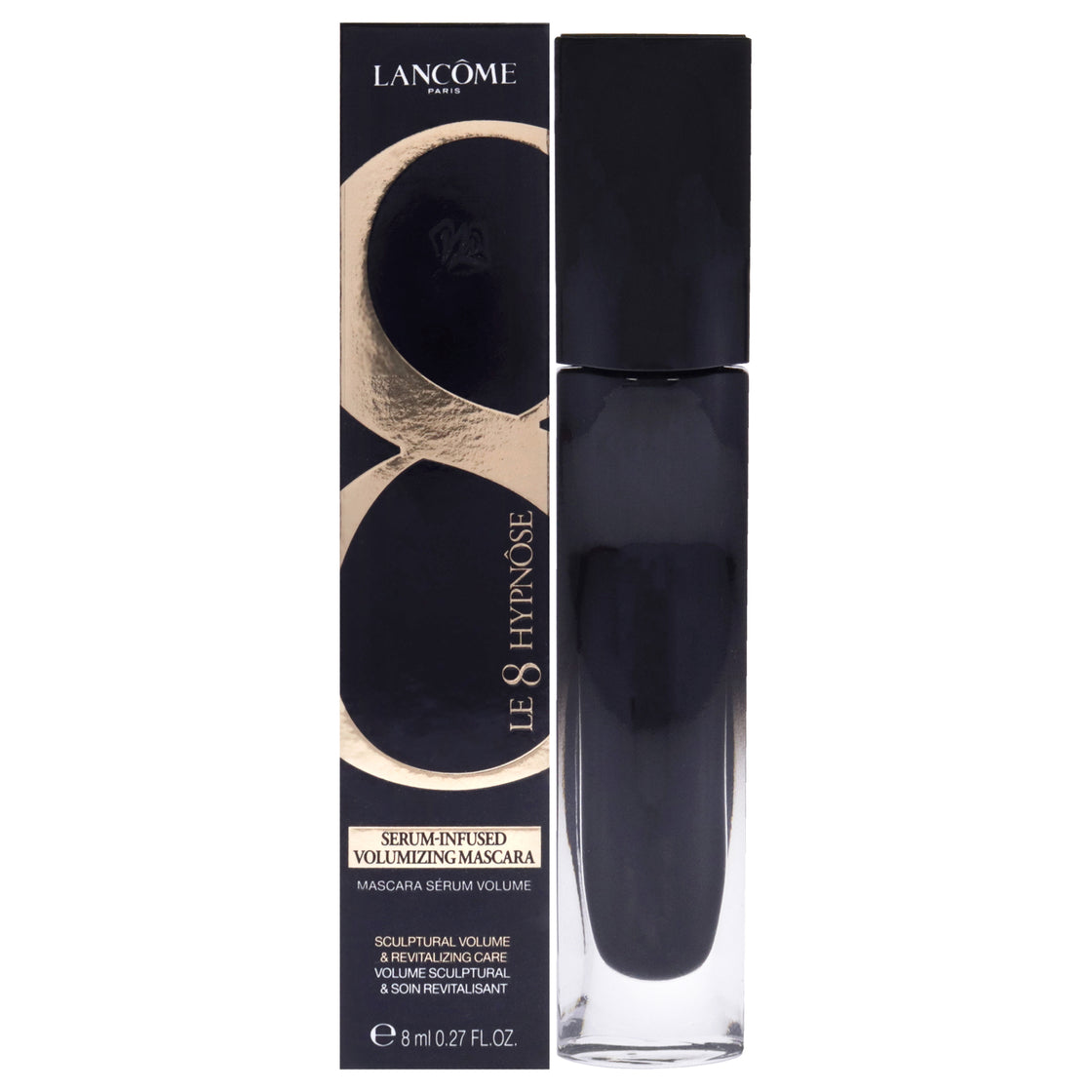 Le 8 Hypnose Serum-Infused Volumizing Mascara - 01 Black Sculptural by Lancome for Women - 0.27 oz Mascara