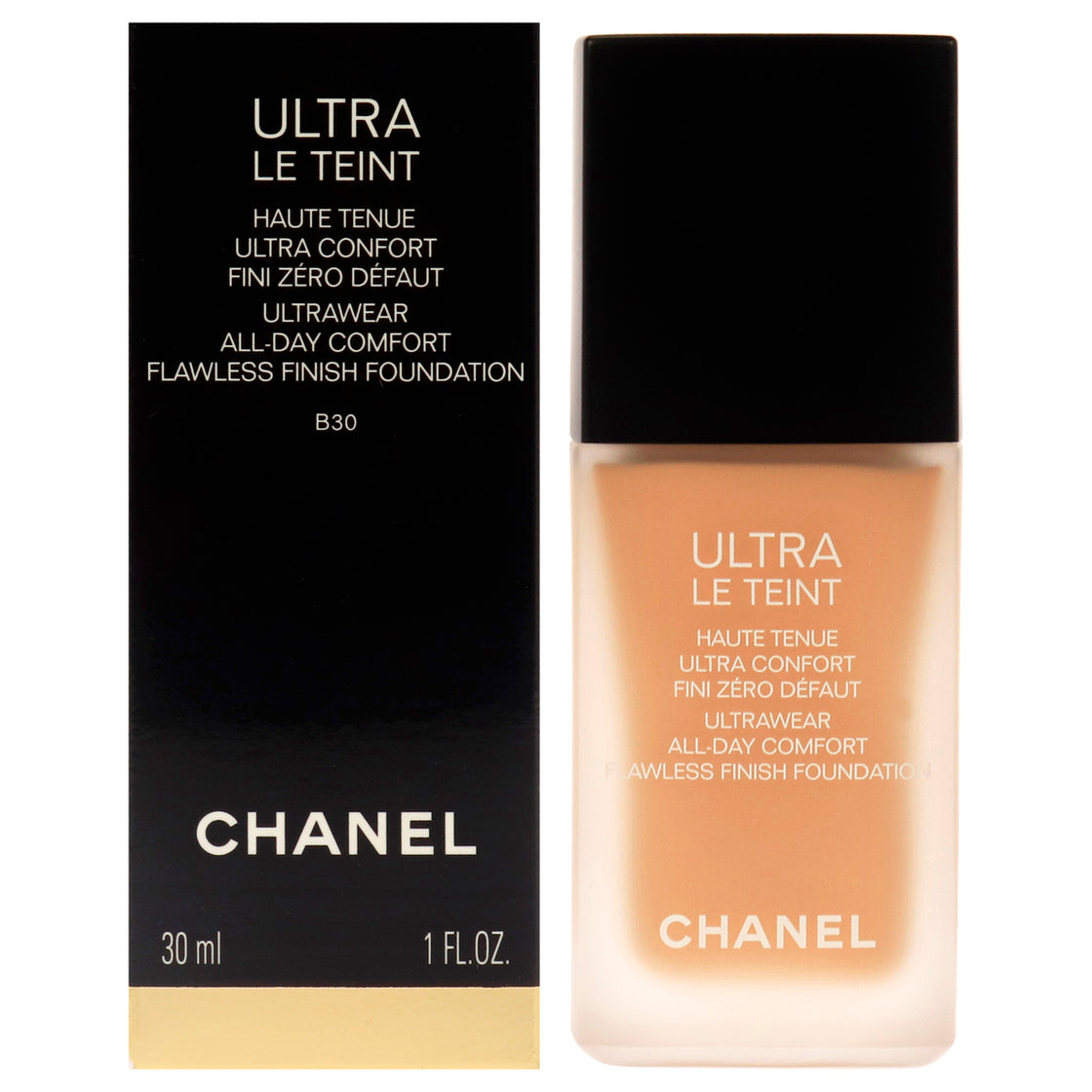 Ultra Le Teint Ultrawear Flawless Foundation - B30 Medium Neutral by Chanel for Women - 1 oz Foundation