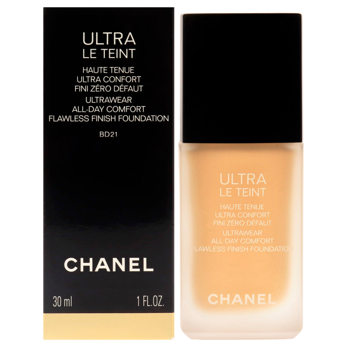 Ultra Le Teint Ultrawear Flawless Foundation - BD21 Light Medium Golden by Chanel for Women - 1 oz Foundation