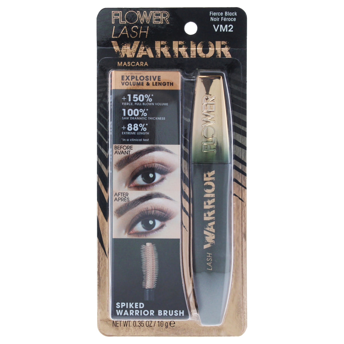 Lash Warrior Mascara - VM2 Fierce Black by Flower Beauty for Women - 0.35 oz Mascara