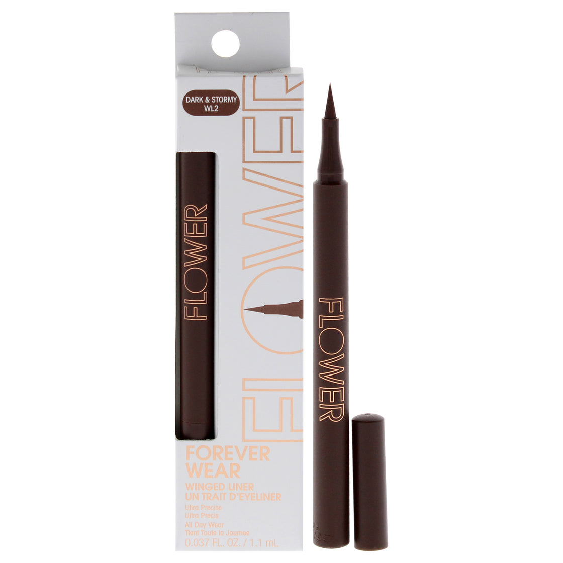 Forever Wear Winged Liner - WL2 Dark and Stormy by Flower Beauty for Women - 0.037 oz Eyeliner