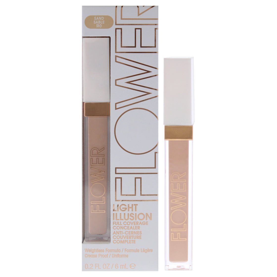 Light Illusion Full Coverage Concealer - M0 Sand by Flower Beauty for Women - 0.2 oz Concealer