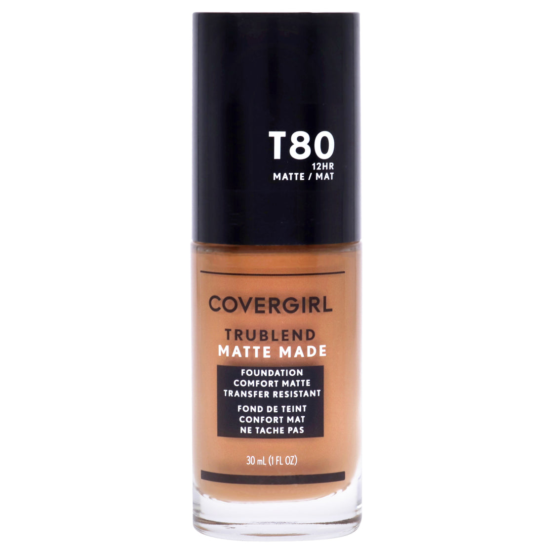 TruBlend Matte Made Foundation - T80 Toasted Caramel by CoverGirl for Women - 1 oz Foundation