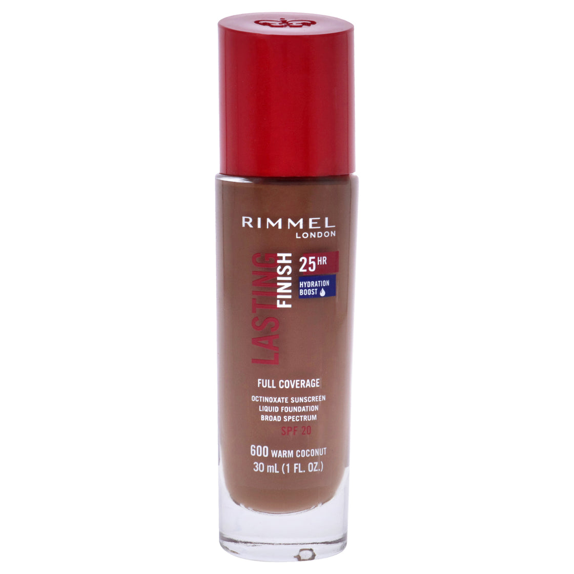 Lasting Finish 25Hr Full Coverage Foundation SPF 20 - 600 Warm Coconut by Rimmel London for Women - 1 oz Foundation