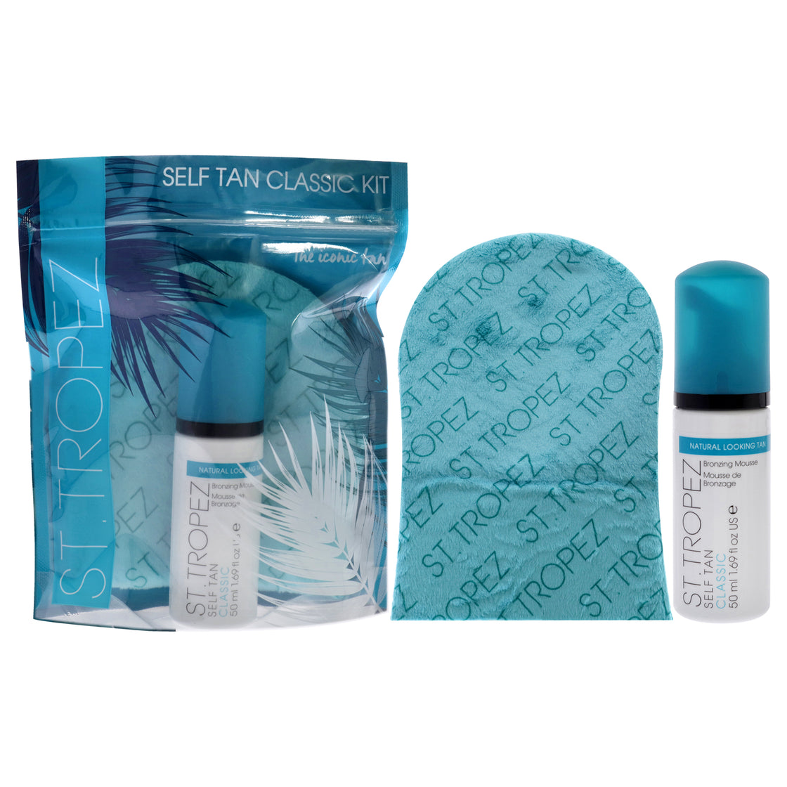 Self Tan Classic Kit by St. Tropez for Unisex - 2 Pc 1.69oz Bronzing Mousse, Velvet Mitt