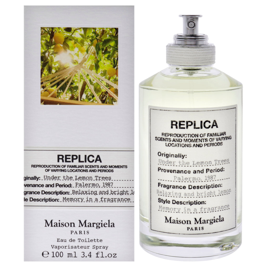 Replica Under The Lemon Trees by Maison Margiela for Unisex - 3.4 oz EDT Spray