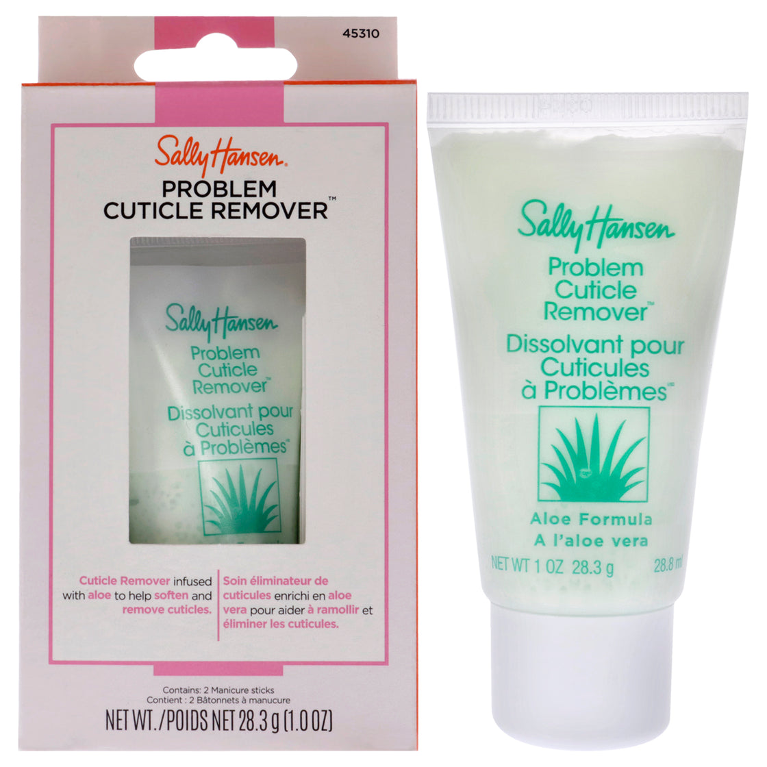 Problem Cuticle Remover by Sally Hansen for Women - 3 Pc 1oz Cuticle Remover, 2 Manicure Sticks