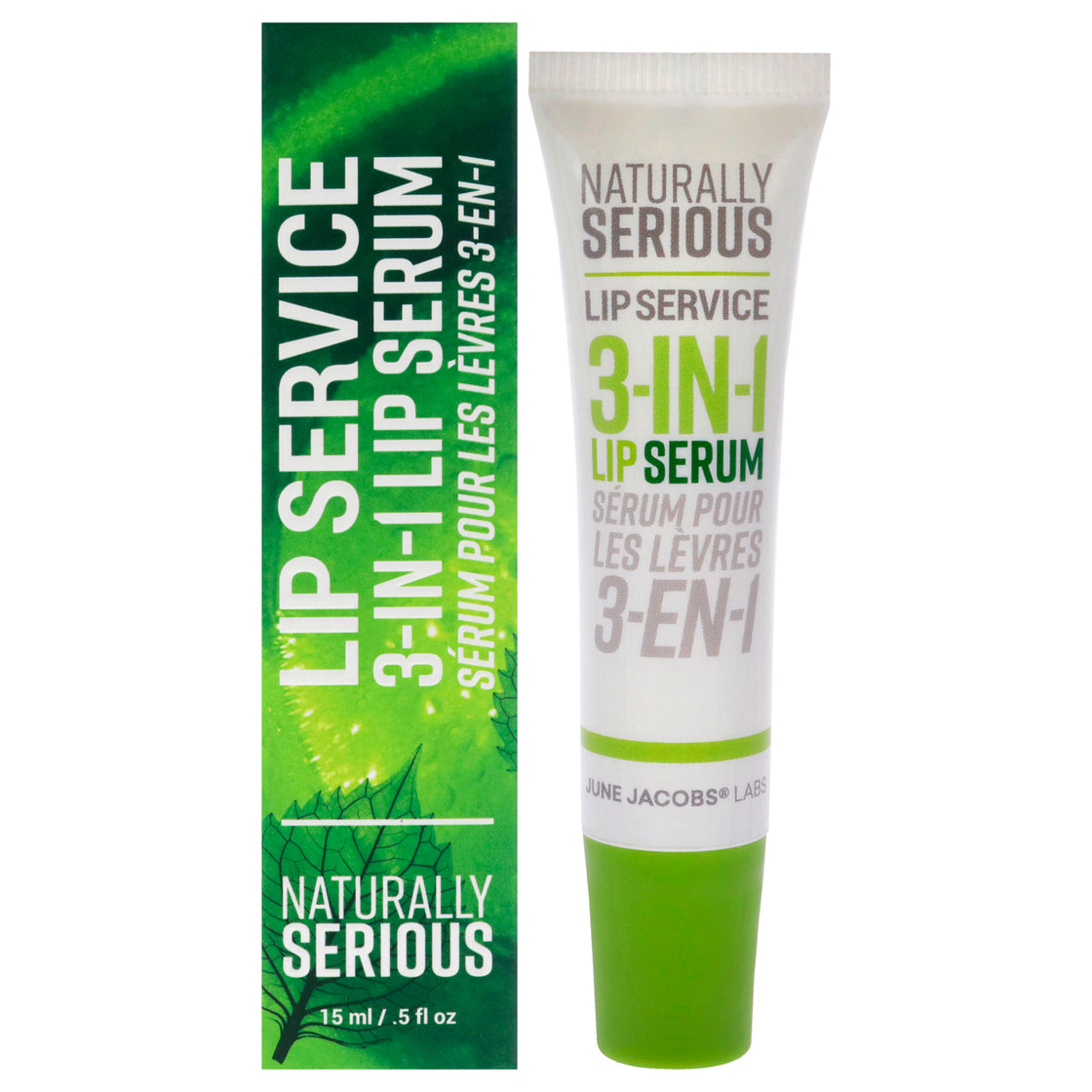 Lip Service 3-In-1 Lip Serum by Naturally Serious for Unisex - 0.5 oz Serum