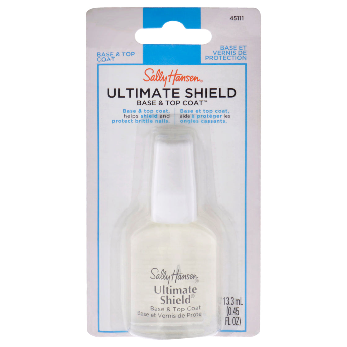 Ultimate Shield Base and Top Coat - 45111 by Sally Hansen for Women - 0.45 oz Nail Polish