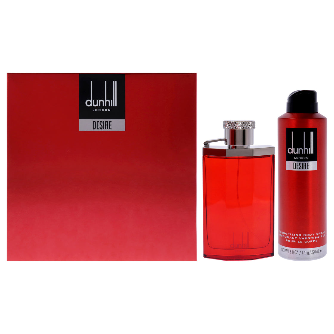 Desire Red by Alfred Dunhill for Men - 2 Pc Gift Set 3.4oz EDT Spray, 6oz Deodorant Spray