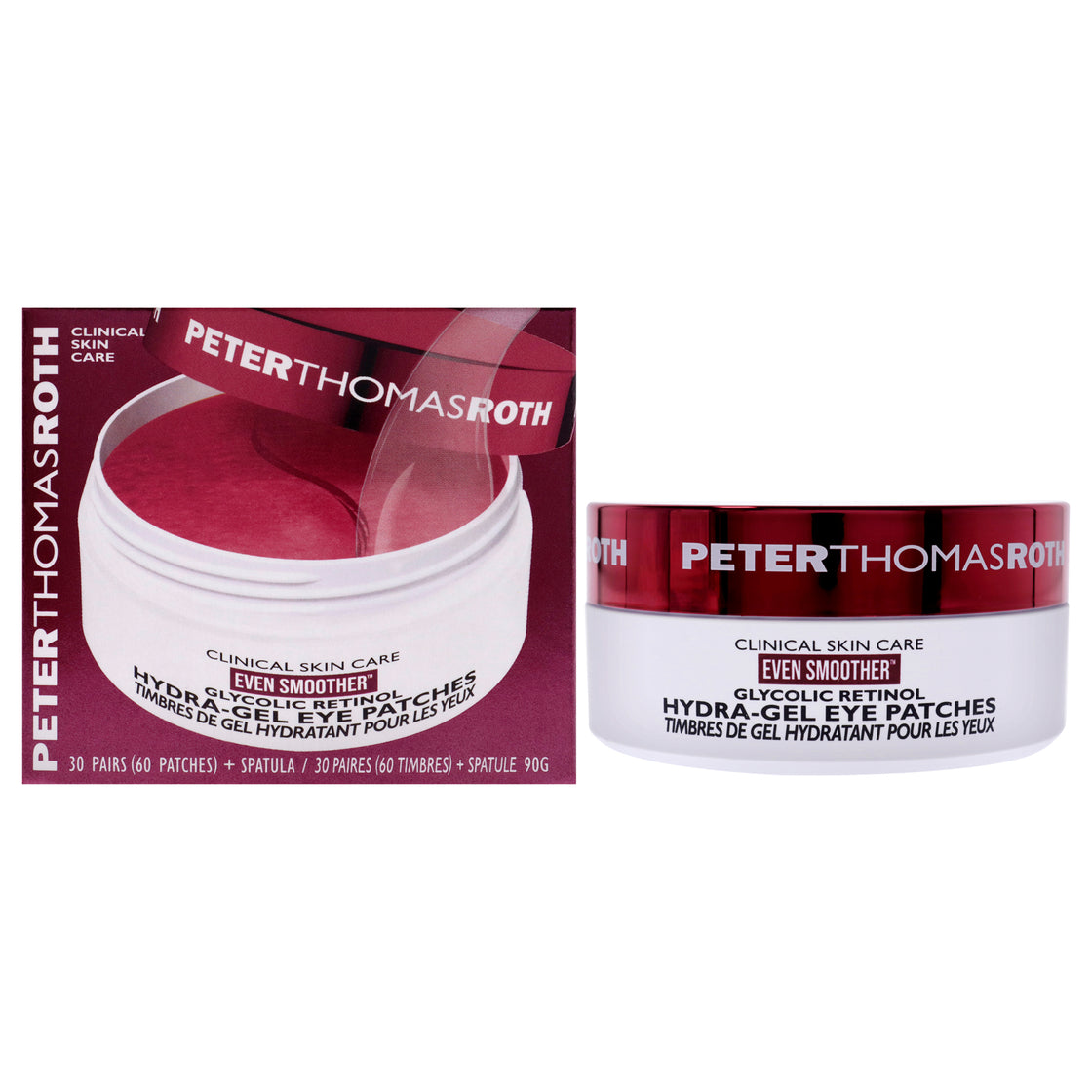 Even Smoother Glycolic Retinol Hydra-Gel Eye Patches by Peter Thomas Roth for Women - 30 count Pair Eye Patches