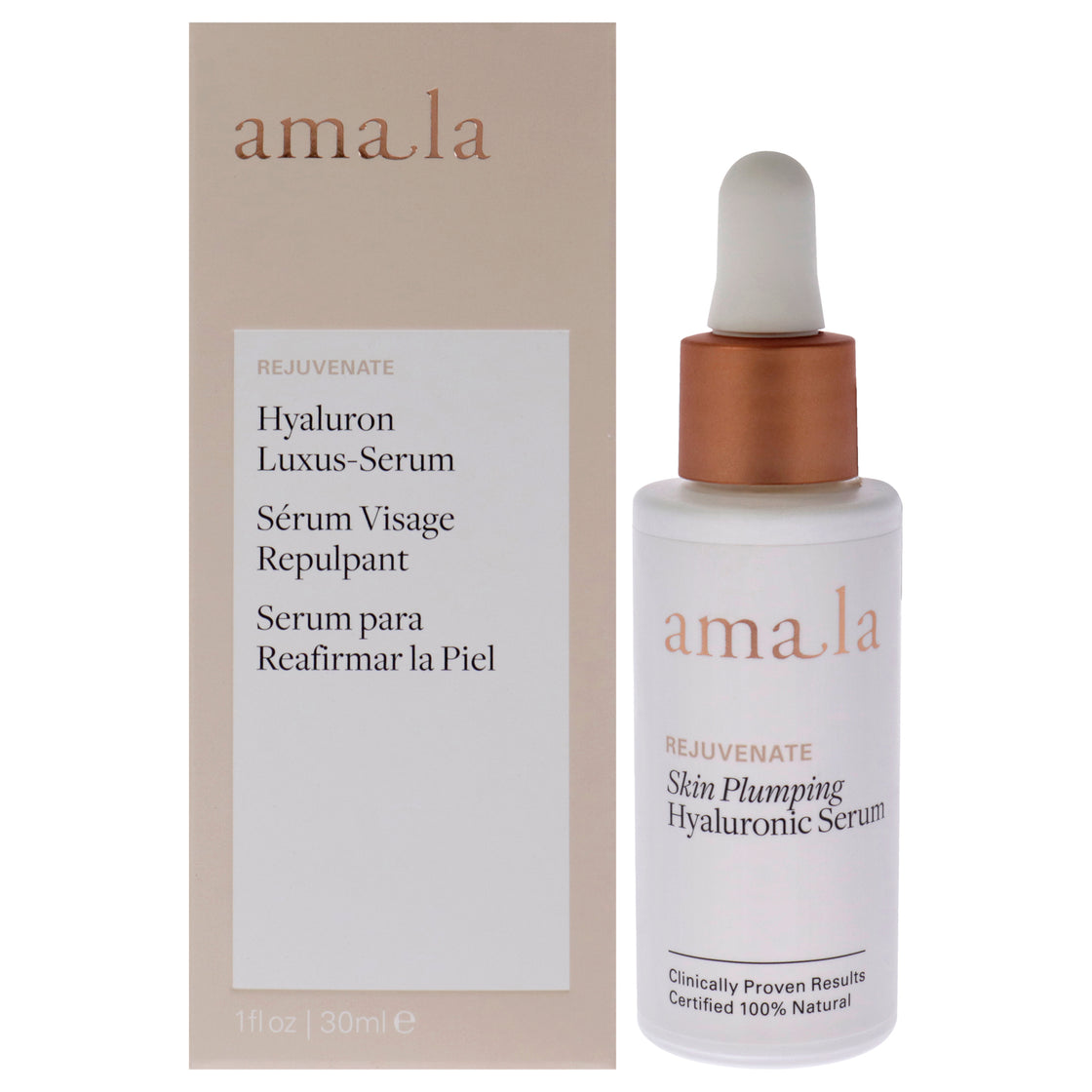 Skin Plumping Hyaluronic Serum by Amala for Women - 1 oz Serum