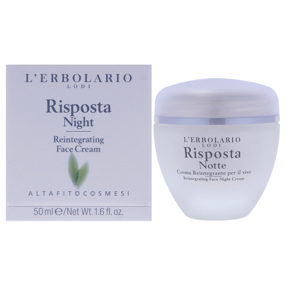 Risposta Night Reintegrating Face Cream by LErbolario for Women - 1.6 oz Cream