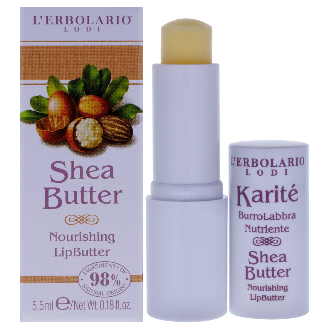 Nourishing Lips Butter - Shea Butter by LErbolario for Women - 0.18 oz Lip Balm