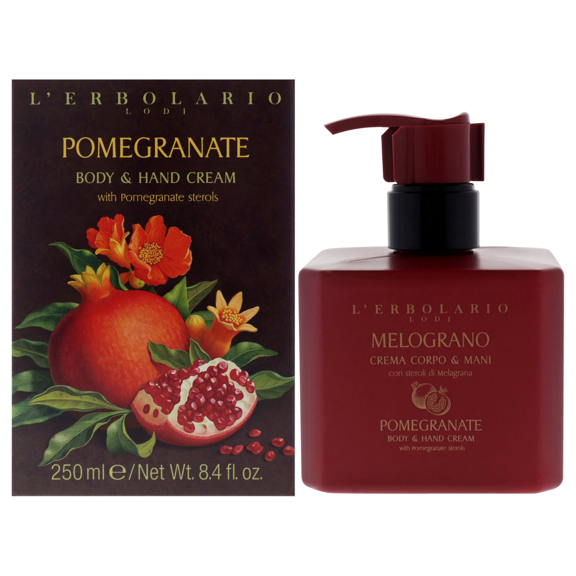 Body and Hand Cream - Pomegranate by LErbolario for Unisex - 8.4 oz Cream