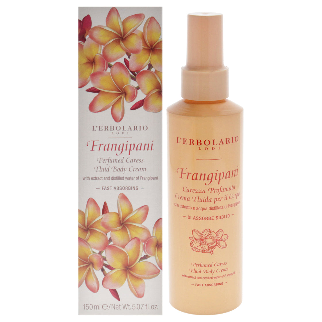 Perfumed Caress Fluid Body Cream - Frangipani by LErbolario for Unisex - 5.07 oz Body Cream