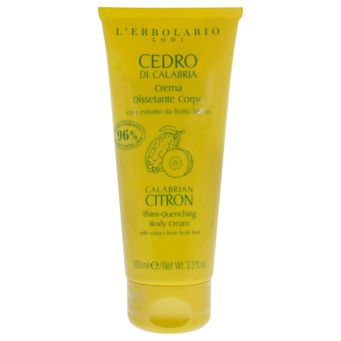 Thrist-Quenching Body Cream - Calabrian Citron by LErbolario for Unisex - 3.3 oz Body Cream