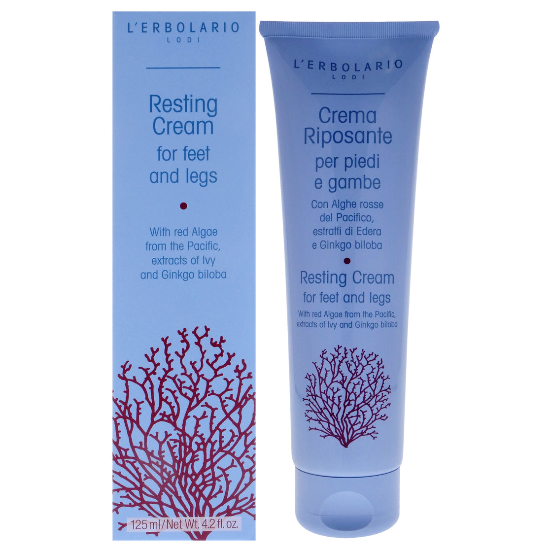 Resting Cream for Feet and Legs by LErbolario for Unisex - 4.2 oz Cream