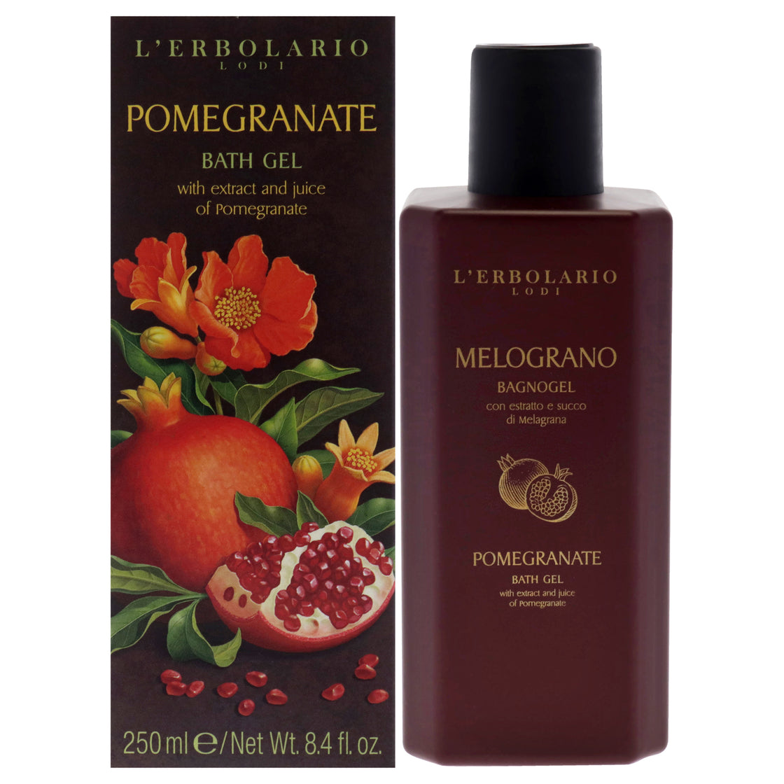 Bath Gel - Pomegranate by LErbolario for Unisex - 8.4 oz Shower Gel