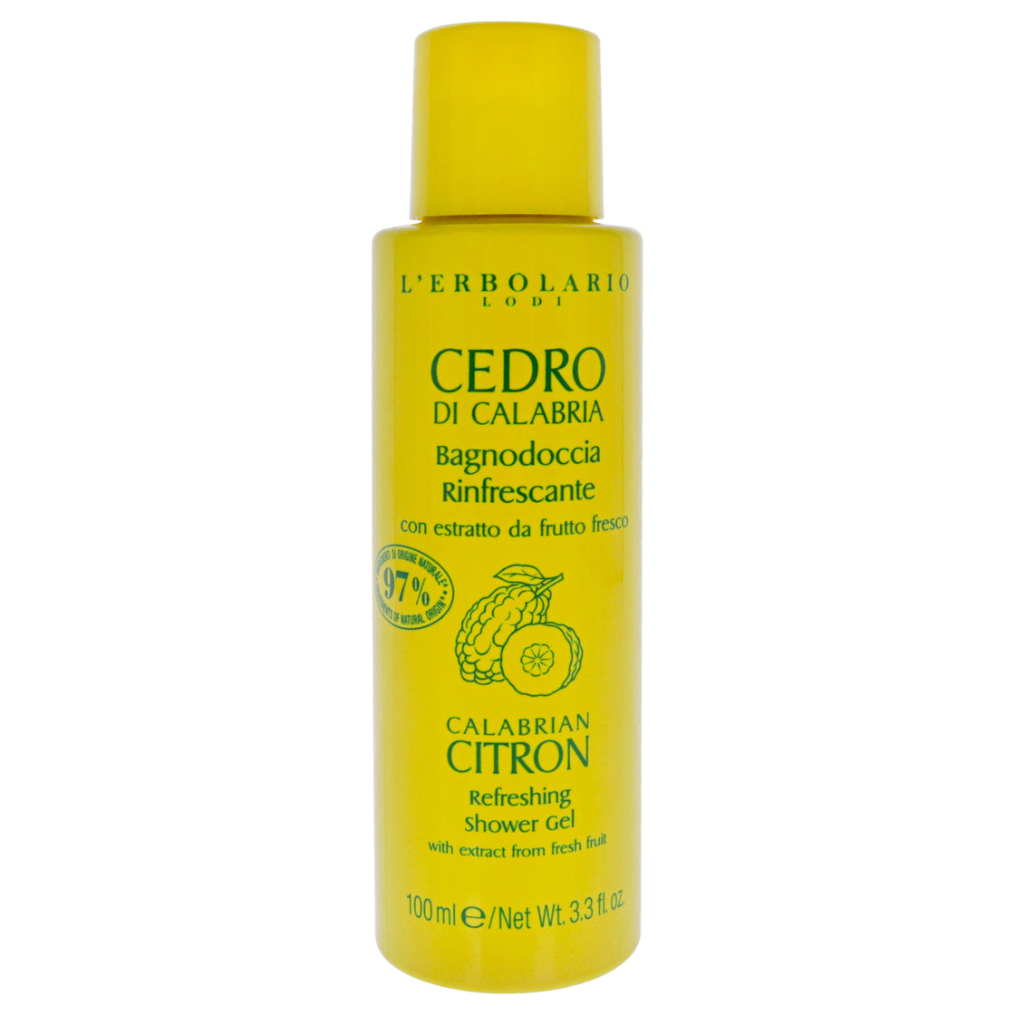 Refreshing Shower Gel - Calabrian Citron by LErbolario for Unisex - 3.3 oz Shower Gel