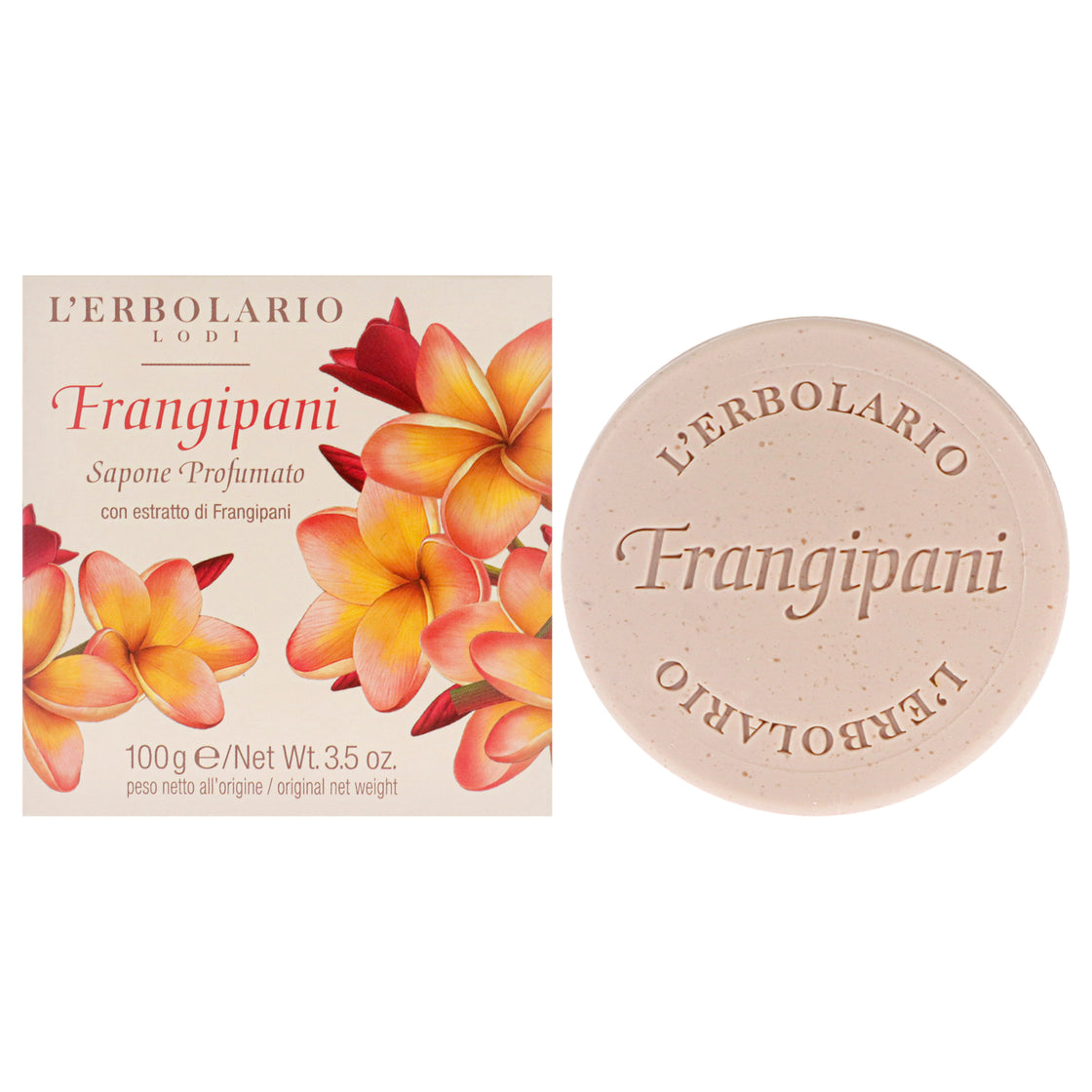 Perfumed Soap - Frangipani by LErbolario for Unisex - 3.5 oz Soap