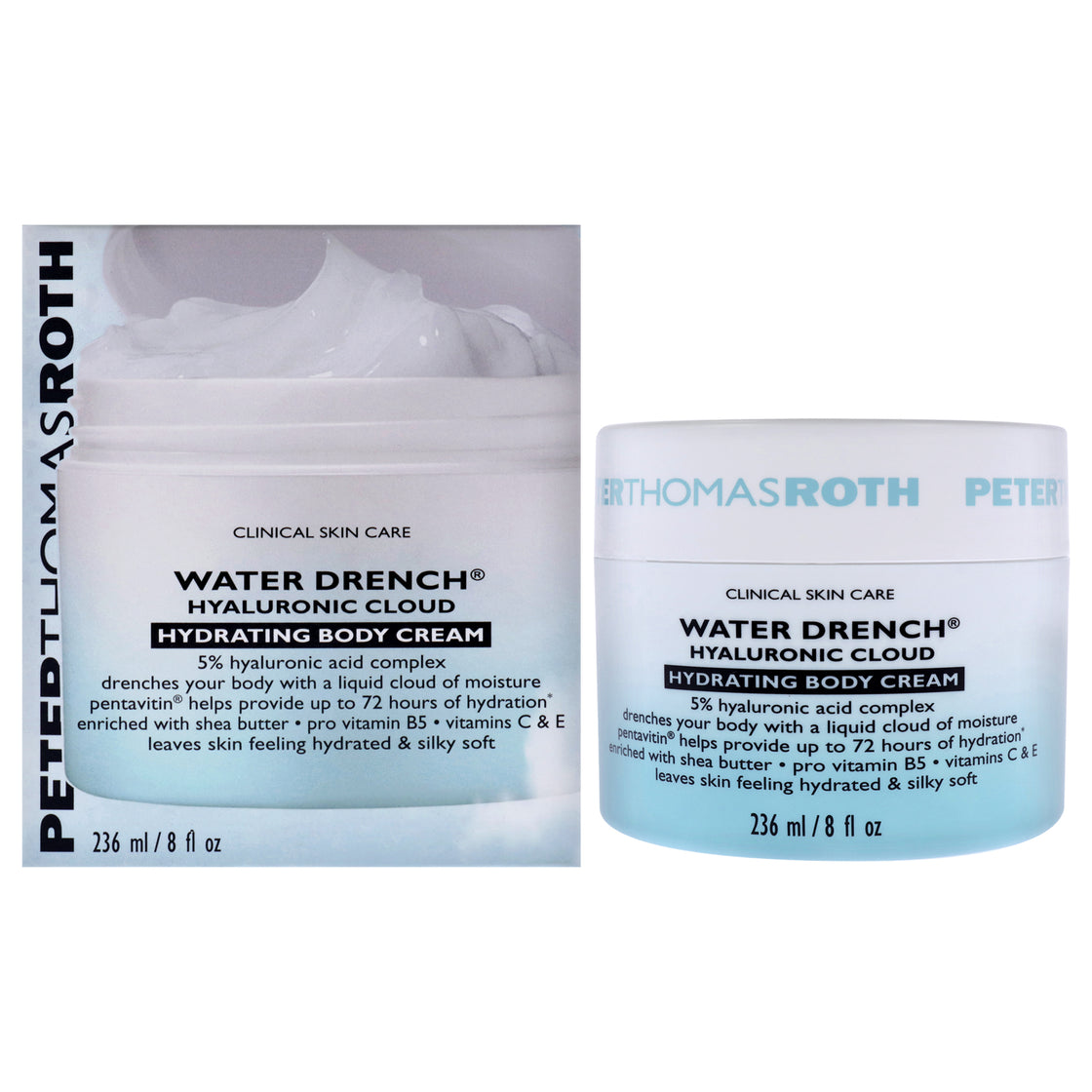 Water Drench Hyaluronic Cloud Hydrating Body Cream by Peter Thomas Roth for Unisex - 8 oz Body Cream