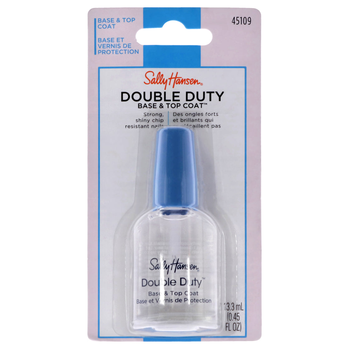 Double Duty Base and Top Coat - 45109 by Sally Hansen for Women - 0.45 oz Nail Treatment