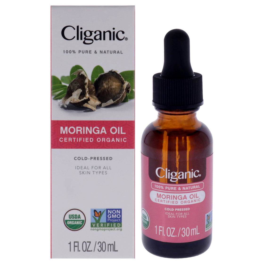 Organic Moringa by Cliganic for Unisex - 1 oz Oil