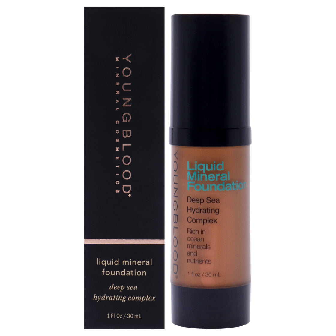 Liquid Mineral Foundation - Chestnut by Youngblood for Women - 1 oz Foundation