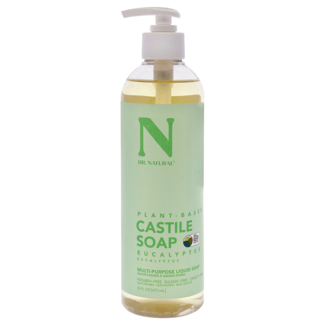 Castile Liquid Soap - Eucalyptus by Dr. Natural for Unisex - 16 oz Soap