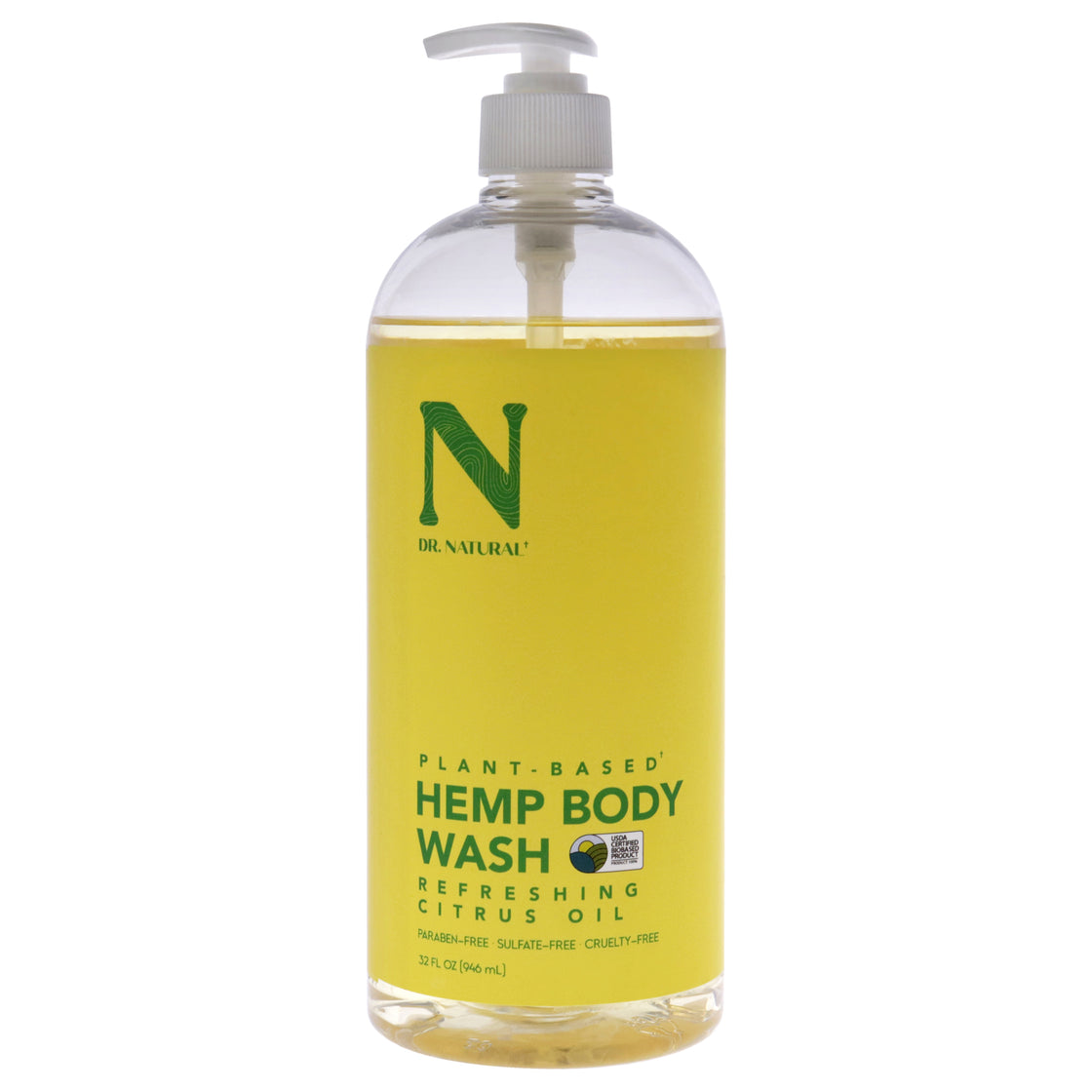 Refreshing Oil Body Wash - Hemp with Citrus by Dr. Natural for Unisex - 32 oz Body Wash