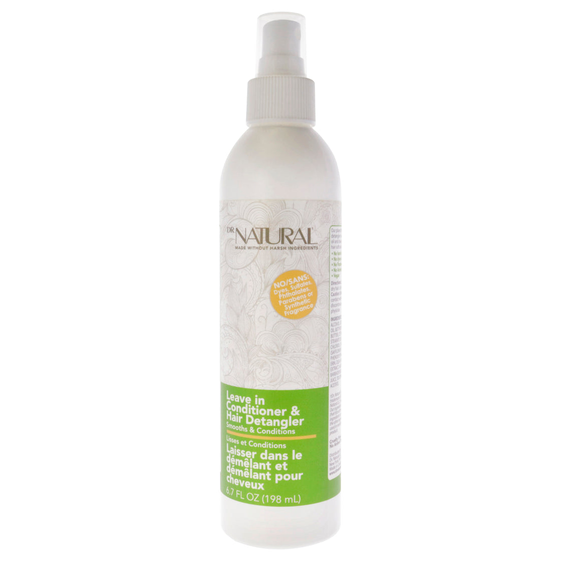 Leave in Conditioner and Hair Detangler by Dr. Natural for Unisex - 6.7 oz Conditioner