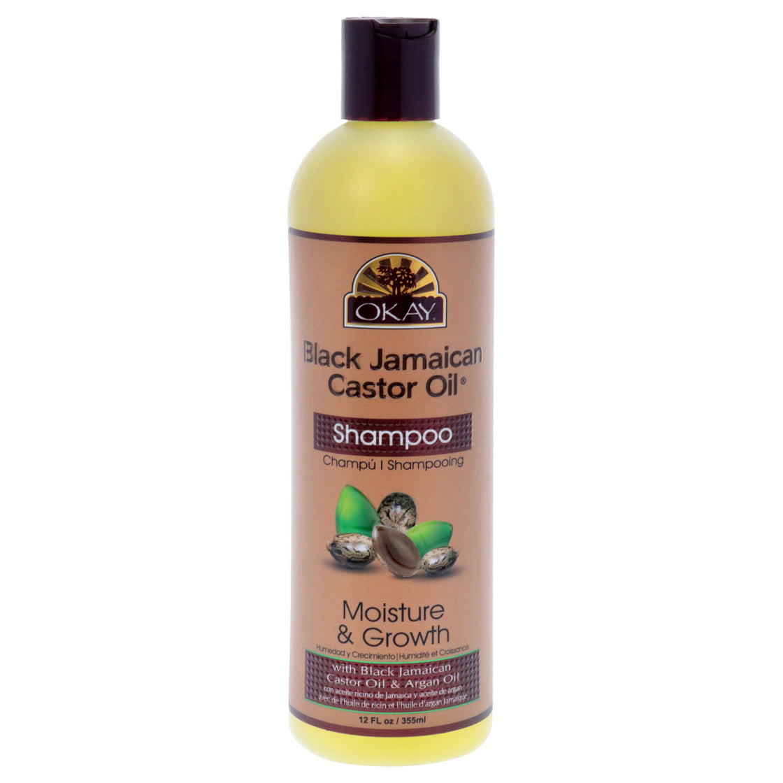 Black Jamaican Castor Oil Shampoo by Okay for Unisex - 12 oz Shampoo