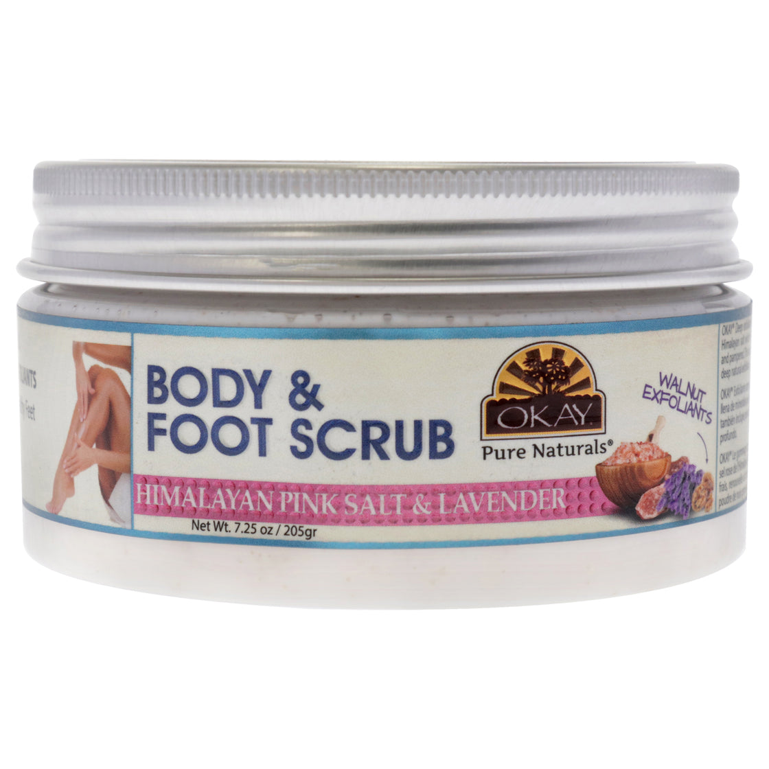 Body and Foot Scrub Himalayan Pink Salt - Lavender by Okay for Unisex - 7.25 oz Scrub