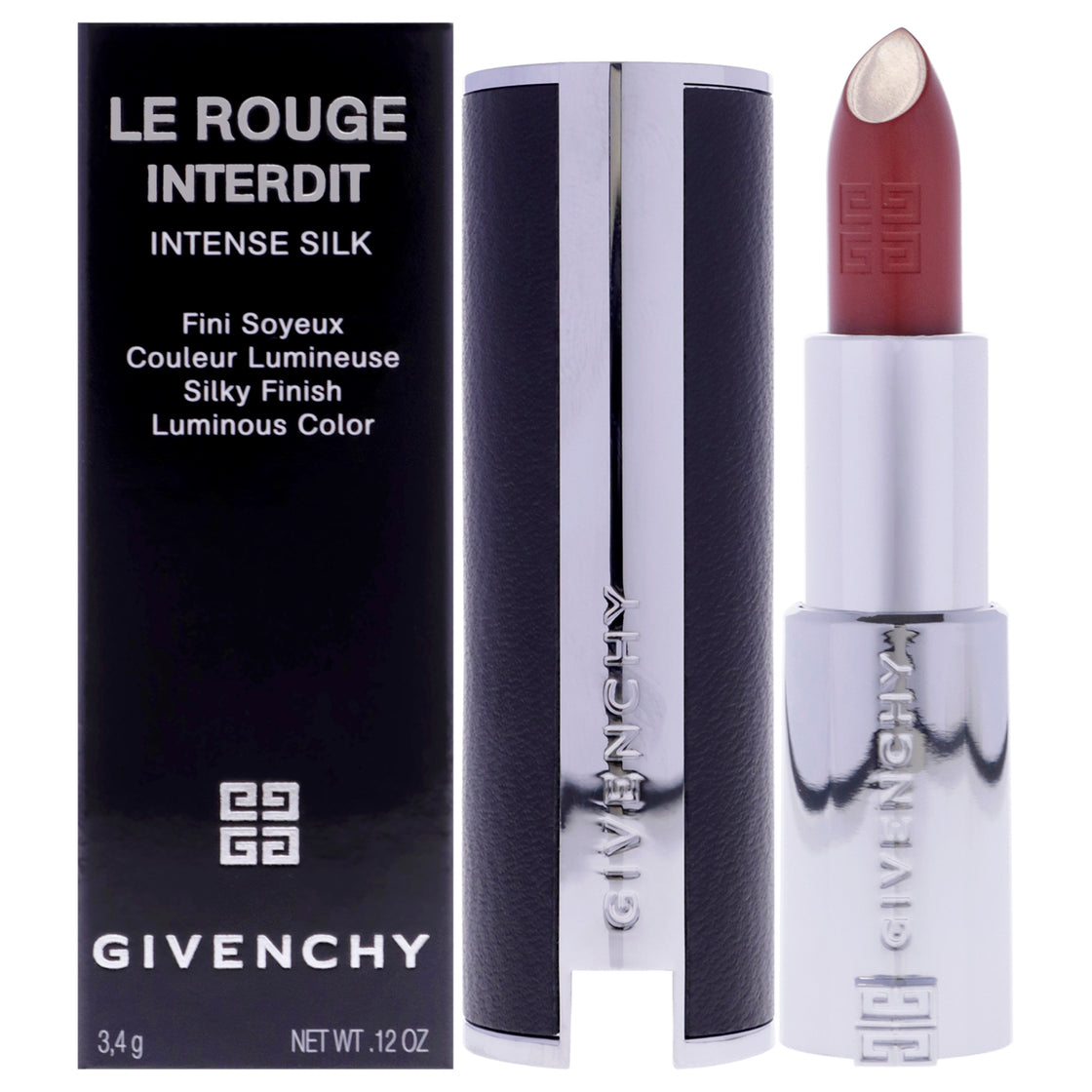 Le Rouge Interdit Intense Silk Lipstick - 228 Rose Fume by Givenchy for Women - 0.12 oz Lipstick (Refillable)