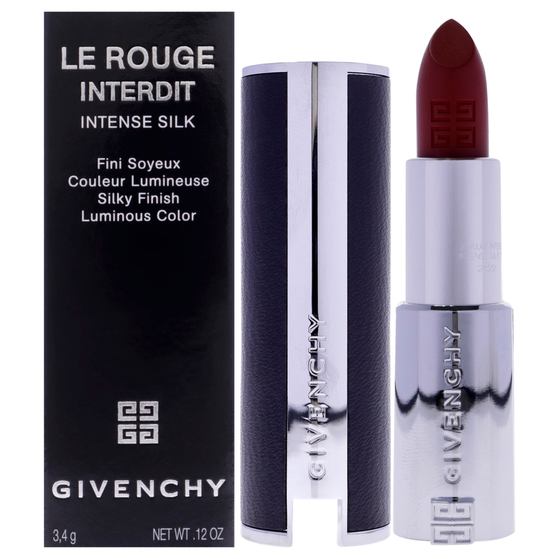 Le Rouge Interdit Intense Silk Lipstick - 37 Rouge Graine by Givenchy for Women - 0.12 oz Lipstick (Refillable)