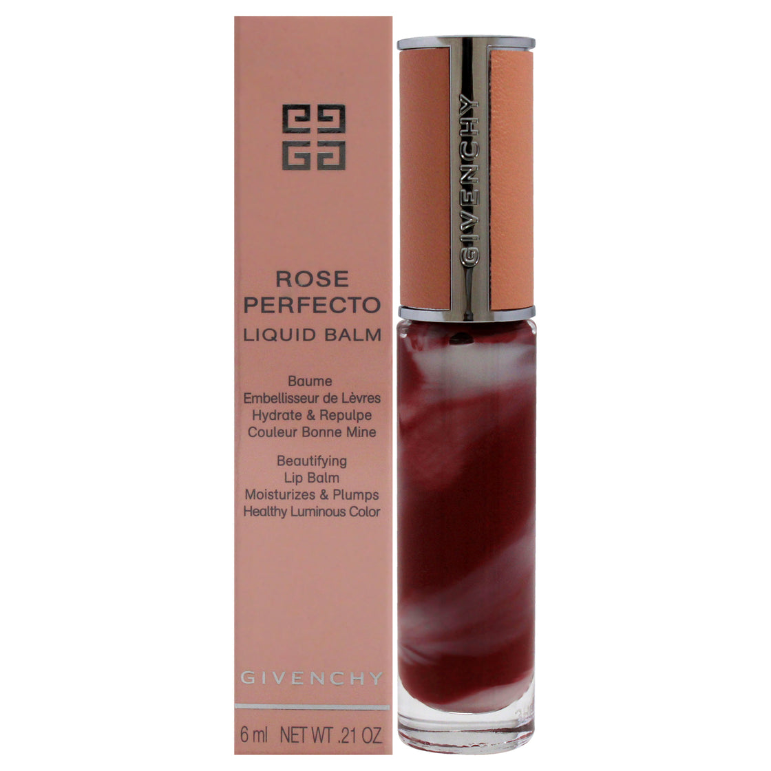 Rose Perfecto Tinted Liquid Lip Balm - 117 Chilling Brown by Givenchy for Women - 0.2 oz Lip Balm