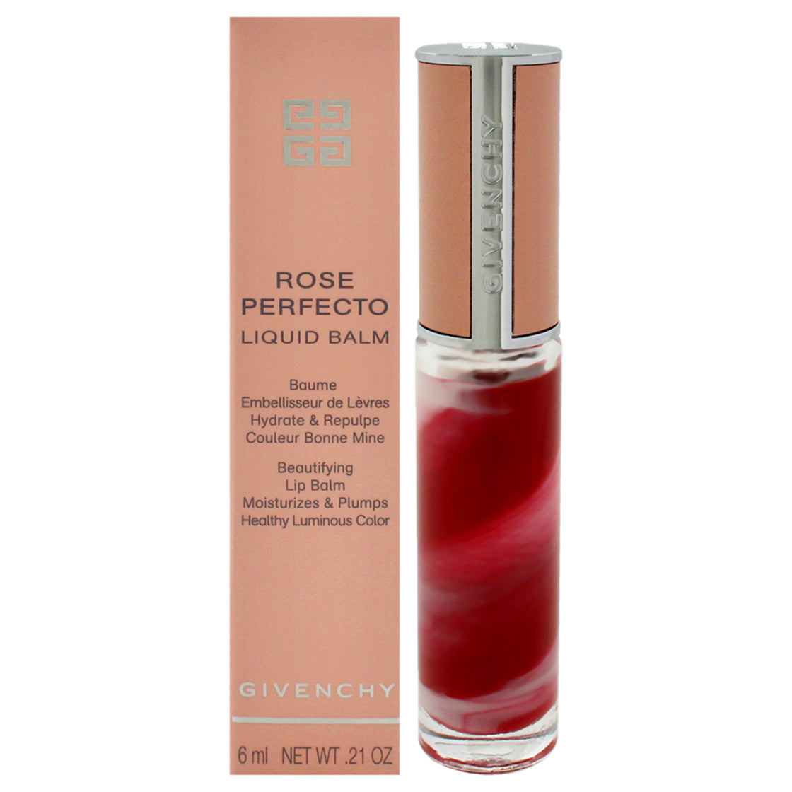 Rose Perfecto Tinted Liquid Lip Balm - 37 Rouge Graine by Givenchy for Women - 0.2 oz Lip Balm