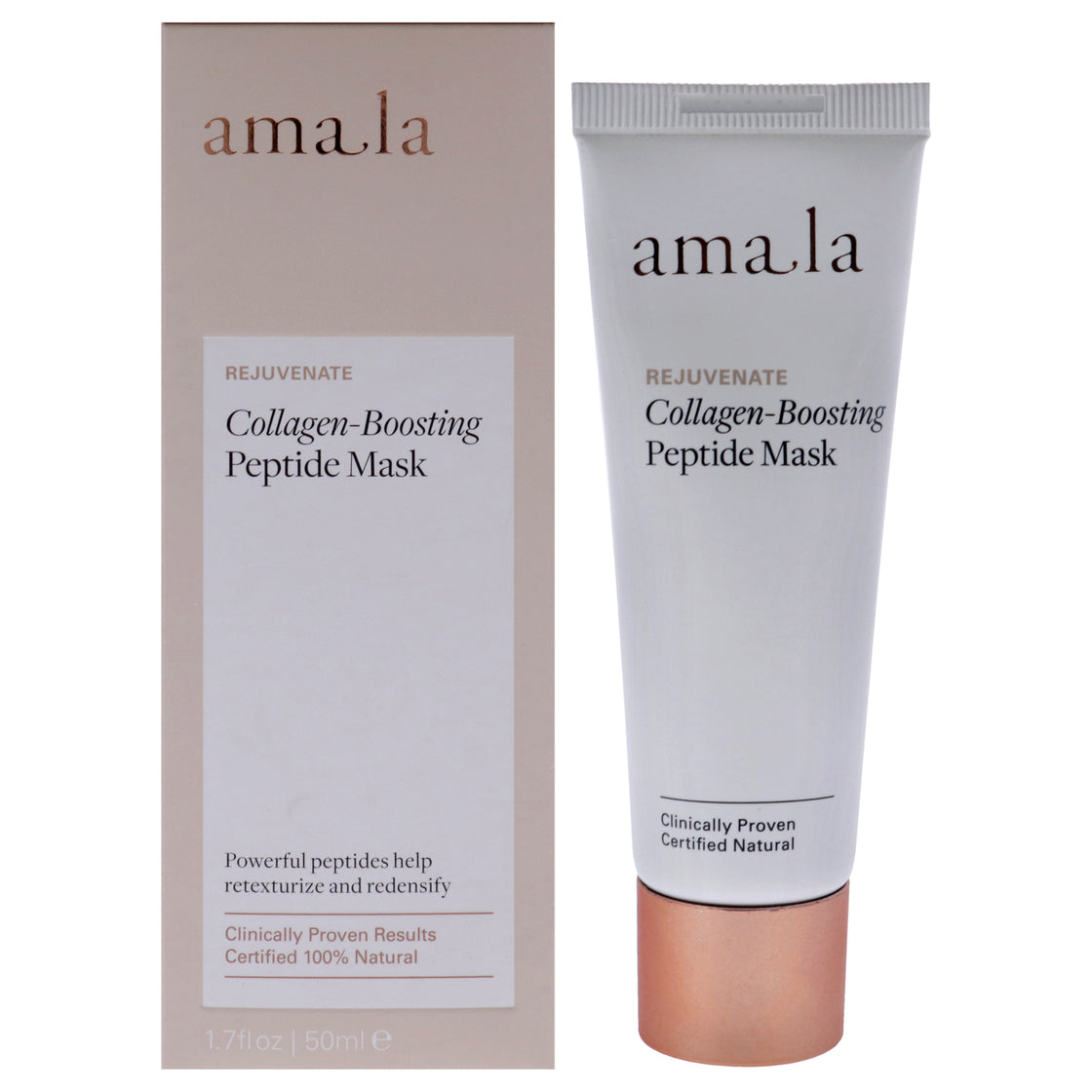 Collagen-Boosting Peptide Mask by Amala for Women - 1.7 oz Mask