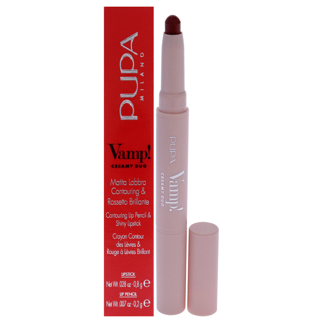 Vamp! Creamy Duo - 002 Medium Nude by Pupa Milano for Women - 0.035 oz Makeup